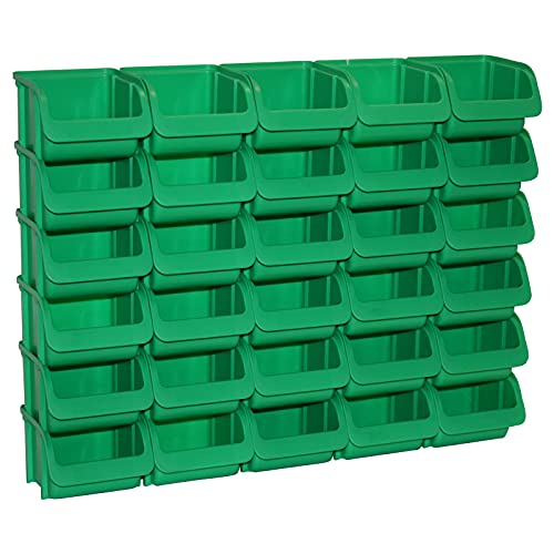 30 Profi Lager-Sichtboxen PP Größe 1 in Farbe Grün von Hünersdorff für BAUPROFI