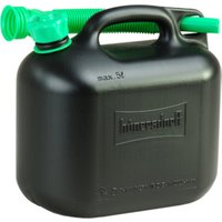 Hünersdorff Kraftstoff-Kanister CLASSIC 5 L, HDPE schwarz, besonders schwere Qualität von Hünersdorff
