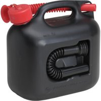 Hünersdorff Kraftstoff-Kanister PREMIUM (UN) 5 L schwarz,UN-Zulassung,HDPE, rotes Zubehör von Hünersdorff