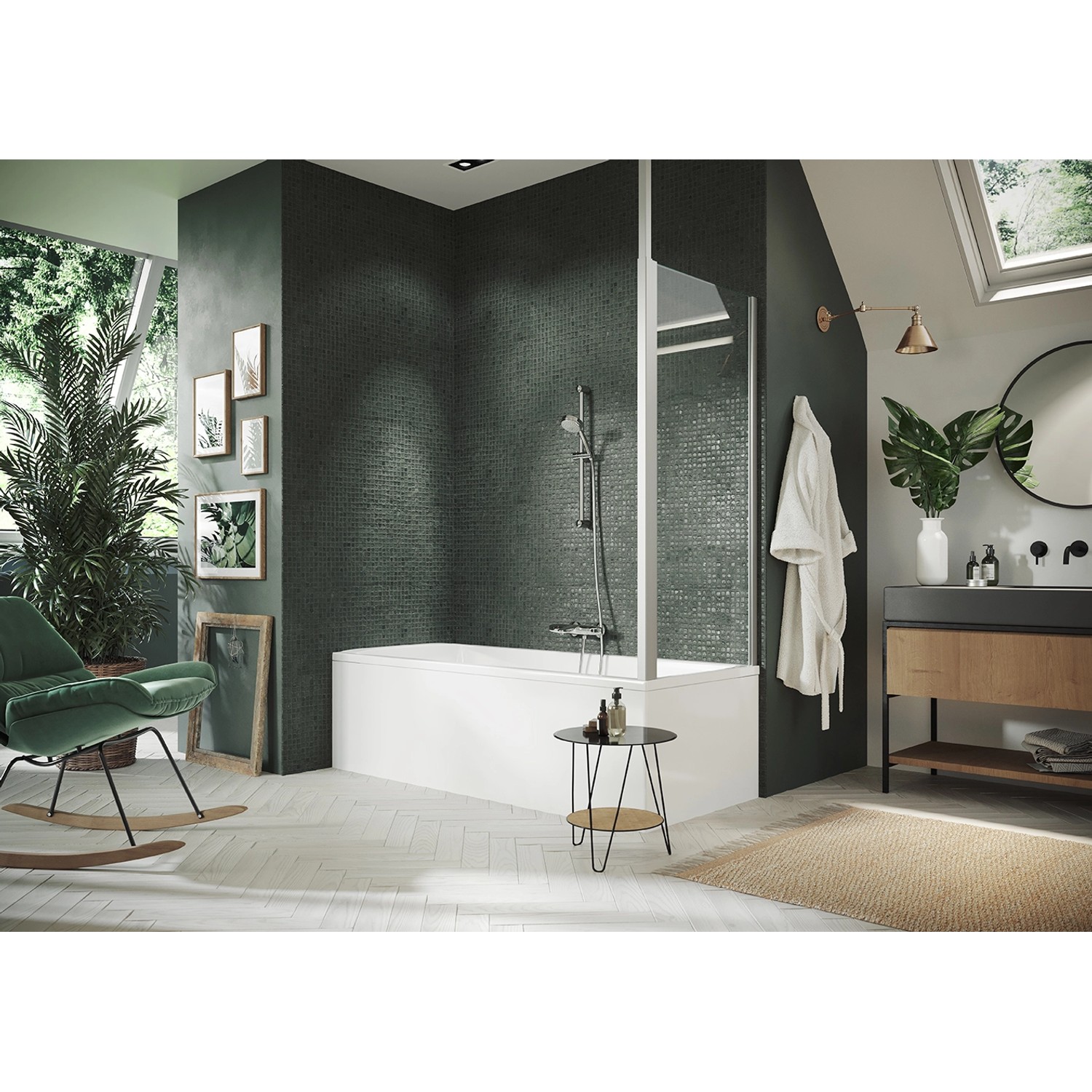 Hüppe Badewannenabtrennung Design Pure Seitenwand BxH: 75 cm x 150 cm Silber HG Hüppe Badewannenabtrennung Design Pure Seitenwand BxH: 75 cm x 150 cm Silber HG von Hüppe