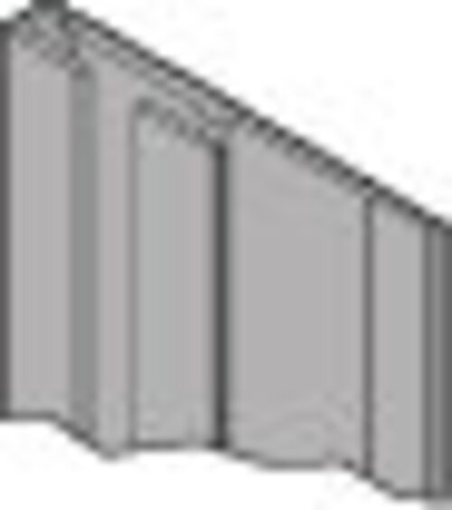 HÜPPE Endprofil, für HÜPPE Select+ Organizer Aufnahme, zu EasyStyle Wandverkleidung Länge: 2550mm, ES0209123 von Hüppe