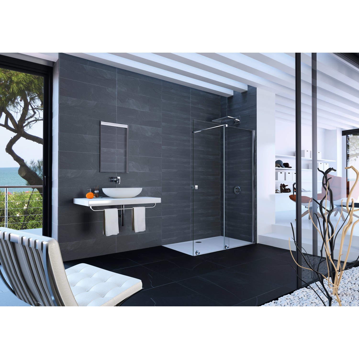 Hüppe Walk-In-Gleittür Xtensa Pure 1-tlg. f. Seg. BxH 140 x 200 cm R Silb. HG AP Hüppe Walk-In-Gleittür Xtensa Pure 1-tlg. f. Seg. BxH 140 x 200 cm R Silb. HG AP von Hüppe
