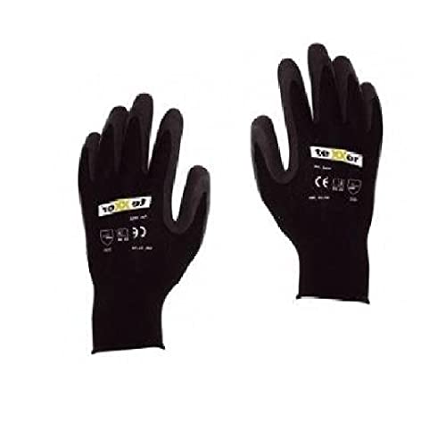 Hufa Fliesenleger Nylon-Latex Strick Handschuhe schwarz L von Hufa