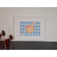 Frühstückstisch | Aquarell Druck Illustration Print Kunstdruck Wandkunst Galerie von HuftgoldDesigns