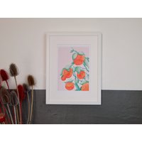 Orangenbaum | Aquarell Druck Illustration Druck Kunstdruck von HuftgoldDesigns