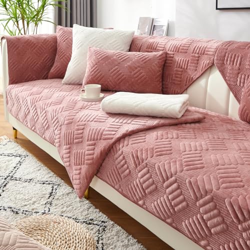 Sofabezug Ecksofa Schonbezug Sofa 1 2 3 4 Sitzer, rutschfest Samt Sofaüberwurf, Sofa überzug L Form, Sofaschoner Katze Hund, Couch Bezug Couch Überzug Sofa Auflage von Hufu