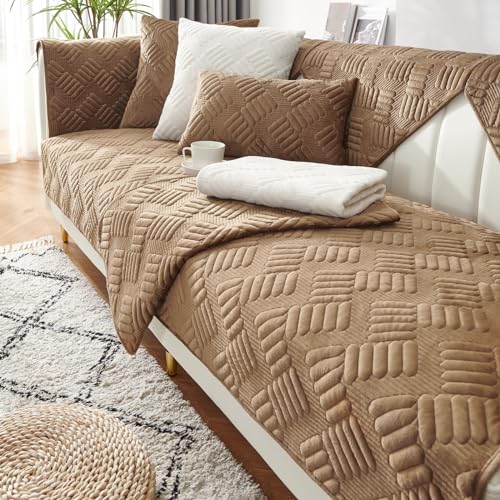 Sofabezug Ecksofa Schonbezug Sofa 1 2 3 4 Sitzer, rutschfest Samt Sofaüberwurf, Sofa überzug L Form, Sofaschoner Katze Hund, Couch Bezug Couch Überzug Sofa Auflage von Hufu