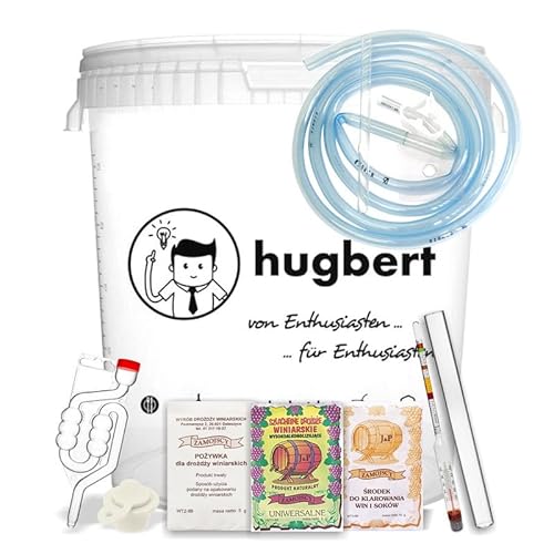 Hugbert Weinset ZAMOJSCY-Box-M Weinhefe | Alkohol Hefe | Gärbehälter 30/33L | Gärröhrchen | Dichtgummi | Weinmessgerät | Schlauch Hugbert Weinset ZAMOJSCY-Box-M Weinhefe | Alkohol Hefe | Gärbehälter 30/33L | Gärröhrchen | Dichtgummi | Weinmessgerät | Schlauch von Hugbert