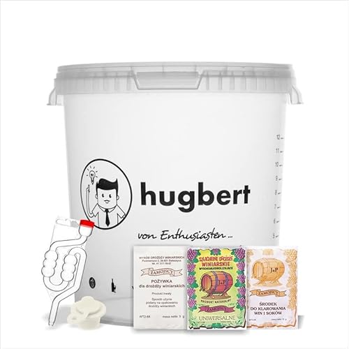 Hugbert Weinset ZAMOJSCY-Box-S Weinhefe | Alkohol Hefe | Gärbehälter 15/17L | Gärröhrchen | Dichtgummi | Weinmessgerät Hugbert Weinset ZAMOJSCY-Box-S Weinhefe | Alkohol Hefe | Gärbehälter 15/17L | Gärröhrchen | Dichtgummi | Weinmessgerät von Hugbert