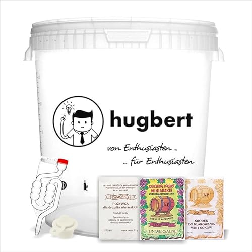 Hugbert Weinset ZAMOJSCY-Box-S Weinhefe | Alkohol Hefe | Gärbehälter 30/33L | Gärröhrchen | Dichtgummi | Weinmessgerät Hugbert Weinset ZAMOJSCY-Box-S Weinhefe | Alkohol Hefe | Gärbehälter 30/33L | Gärröhrchen | Dichtgummi | Weinmessgerät von Hugbert