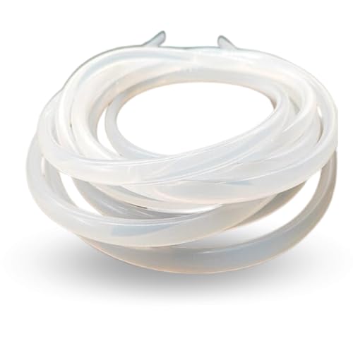 Silikonschnur Rundschnur Größen 3-10mm - Silikonschlauch Lebensmittelecht - Schläuche Flexibler Schlauch Klar (8mm/1m) von Hugbert
