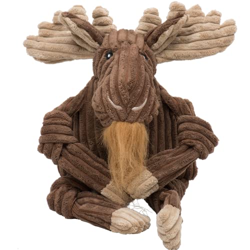 HuggleHounds Knotties Hundespielzeug für große Hunde – Plüsch-Hundespielzeug für Aggressive Kauer – Quietschendes, interaktives Welpenspielzeug – weich und dennoch robust, langlebig, gefülltes von HuggleHounds