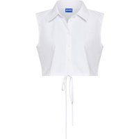 HUGO Blue Blusentop "Ejoy" in Wickeloptik, mit Logostickerei von Hugo Blue