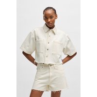 HUGO Blue Jeansbluse "Getecna" mit geschnittenem Saum von Hugo Blue