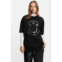 HUGO Blue Rundhalsshirt "Oversized Tee" Happy Hugo Print, unisex HUGO Blue Rundhalsshirt "Oversized Tee" Happy Hugo Print, unisex von Hugo Blue