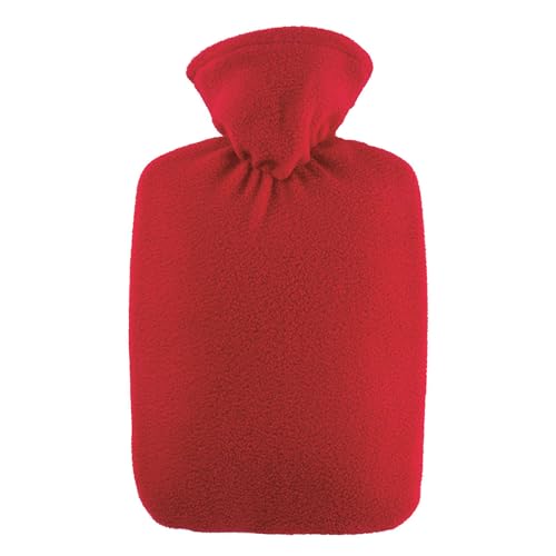 Hugo Frosch Wärmflasche Klassik 1,8 l mit Fleecebezug Rot von Hugo Frosch