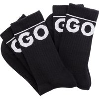 HUGO Underwear Freizeitsocken "2P QS RIB ICONIC CC", (Packung, 2 Paar, 2er), mit kontrastfarbenen HUGO Schriftzug von Hugo Underwear
