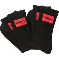HUGO Underwear Freizeitsocken "2P QS RIB LABEL CC", (Packung, 2 Paar, 2er), mit kontrastfarbenem HUGO Logo von Hugo Underwear