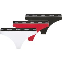 HUGO Underwear String "TRIPLET THONG STRIPE", elastischer Bund mit Logo, enganliegend von Hugo Underwear