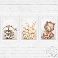 Kinderzimmer Poster | A3 Mädchen Baby - Zimmer Deko Bilder Waldtiere Kinderzimmer Poster | A3 Mädchen Baby - Zimmer Deko Bilder Waldtiere von Hugs4Paper