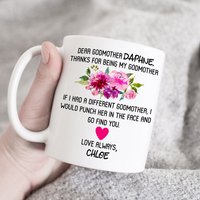 Benutzerdefinierte Taufpatin Tasse, Taufmutter Geschenk Für Patentante, Beste Patentante Mimi Personalisiertes Geschenk, Becher von HugsWithTheMugs