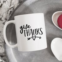 Dankesbecher, Herbstbecher, Campingbecher, Inspirierende Tasse, Statement Dankbare Friendsgiving Tasse von HugsWithTheMugs
