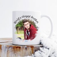 Welt Okayster Bruder Tasse, Geschenk Für Bruder, Weihnachtsgeschenk Beste Individuelles Geschenk, Personalisierte Foto - Und Texttasse von HugsWithTheMugs