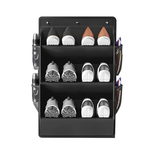 3 Schichten Über Türschuh Lagerung - RV -S-chuhregal Mit Haken, Hängende Schuhaufbewahrung Der Tür Mit Tiefen Taschen Platz Sparsamer Wandgeräte Für Schmale Türen, Kleiderschrank Und Schlafsaal von Hugsweet