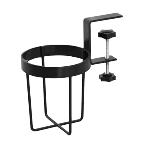 Becherhalter Schreibtisch Flaschenhalter Getränkehalter Tisch, Schreibtisch-Getränkehalter, Auslaufsicheres Ring Getraenkehalter Klemme Trinkbecherhalter Clip Edelstahl Getränkehalter Für Zuhause von Hugsweet