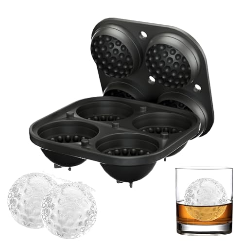 Golfball-Eiswürfelformen, Eiswürfelform Silikon Golfball Eiswürfelbehälter Kugel Rund, Eiswürfelform In Kugelform, Lebensmittelechtem Silikon, Eiskugelform Für Cocktails Whisky Wasser Bier von Hugsweet