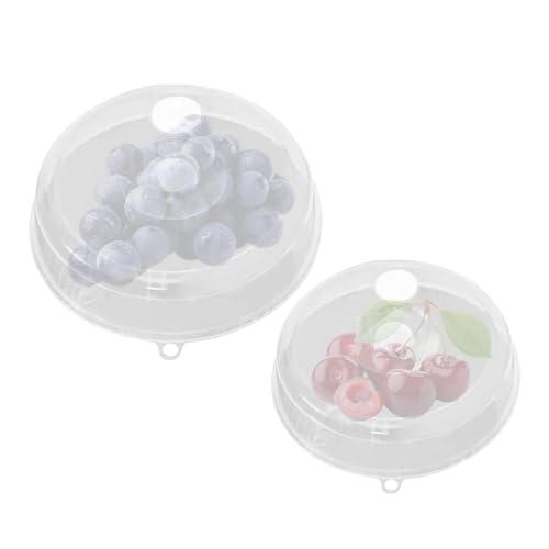 Hugsweet Mikrowellen Abdeckung 2 STK Abdeckhaube mit Lüftungsschlitzen für Mikrowellendeckel,Abdeckhaube Spritzschutz für Küchen, Kantinen von Hugsweet