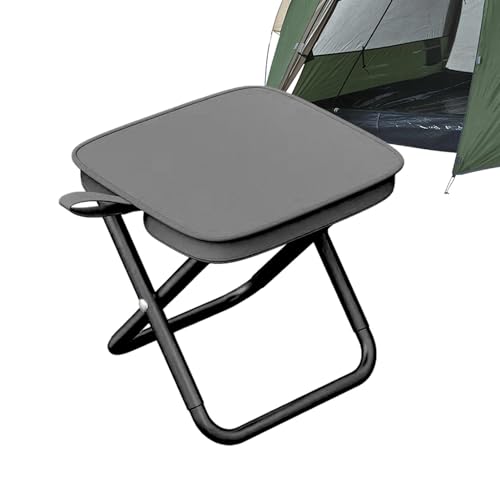 Hugsweet Tragbarer Stuhl für Camping, Faltbarer Sitzstuhl - Kompakter Outdoor-Angelstuhl,klappbarer Campinghocker, stabile klappbare Campingstühle für Rucksacktouren, Grillpartys von Hugsweet