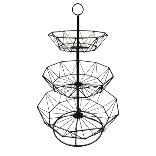 Hugsweet Etagere, Obstkorb auf der Arbeitsplatte, Metall Obstkorb für mehr Platz auf der Arbeitsplatte 3 Stöckig Etagere Obstkorb Metall Draht Obstschale Dekorativ Gemüsekorb Hugsweet Etagere, Obstkorb auf der Arbeitsplatte, Metall Obstkorb für mehr Platz auf der Arbeitsplatte 3 Stöckig Etagere Obstkorb Metall Draht Obstschale Dekorativ Gemüsekorb von Hugsweet