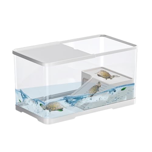 Schildkröten Aquarium - Reptilien Terrarium Mit Sonnenplatz,Aquaterrarium Für Wasserschildkröten, Lebensraum Für Landschildkröten, Becken Für Kleine Reptilien Schildkröten Aquarium - Reptilien Terrarium Mit Sonnenplatz,Aquaterrarium Für Wasserschildkröten, Lebensraum Für Landschildkröten, Becken Für Kleine Reptilien von Hugsweet