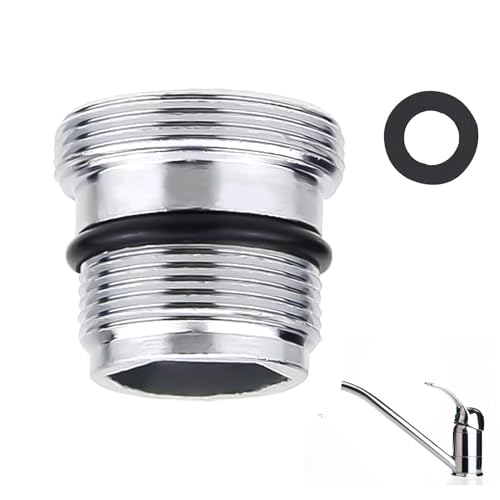 Wasserhahn Adapter M18.5 zu M22, Außengewinde Wasserhahnadapter mit Gummidichtung, Hochwertige Gewindeadapter Kompatibel mit IKEA/GROHE/Neoperl/BRITA Filtro Wasserfilter, Wasserreiniger Wasserhahn Adapter M18.5 zu M22, Außengewinde Wasserhahnadapter mit Gummidichtung, Hochwertige Gewindeadapter Kompatibel mit IKEA/GROHE/Neoperl/BRITA Filtro Wasserfilter, Wasserreiniger von Hugwait