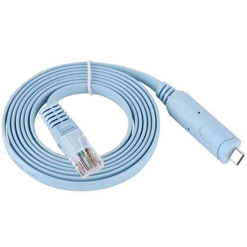 Hugwait RJ45 Konsolenkabel USB C für Cisco 1,8 m/6FT 8P8C RS232 Kabel Typ C Router und professioneller Switch zum Verbinden von Terminalen, USB C auf RJ45 mit FTDI-Chip, unterstützt MacBook, Mac OS, Hugwait RJ45 Konsolenkabel USB C für Cisco 1,8 m/6FT 8P8C RS232 Kabel Typ C Router und professioneller Switch zum Verbinden von Terminalen, USB C auf RJ45 mit FTDI-Chip, unterstützt MacBook, Mac OS, von Hugwait
