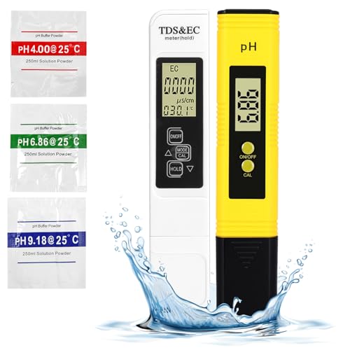 pH Messgerät, PH EC und Temperatur 4 in 1 TDS, PH Wasser Messgerät Digitale, pH Meßgerät 0.00-14.00 mit Automatisch Kallibrierung, Pool Wassertester für Trinkwasser, Schwimmbad, Aquarium und Labor pH Messgerät, PH EC und Temperatur 4 in 1 TDS, PH Wasser Messgerät Digitale, pH Meßgerät 0.00-14.00 mit Automatisch Kallibrierung, Pool Wassertester für Trinkwasser, Schwimmbad, Aquarium und Labor von Hugwait