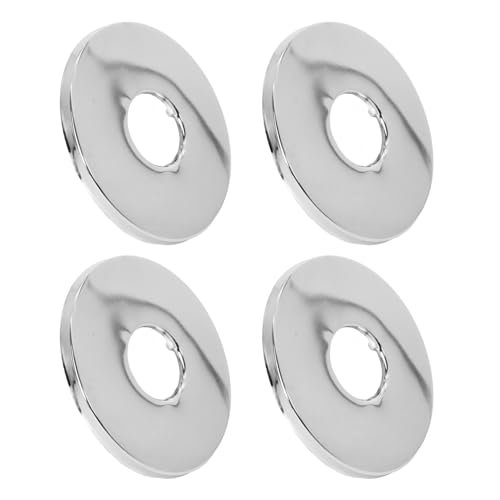Hugwish Rosetten Für Duscharmaturen 3/4" 27mm x 80mm x 5mm in Höhe 4tlg, Rosette Wasserhahn Innenhahn ø 26mm, Rosetten Für Armaturen Duscharmatur, Rosette Für Wasserhahn Silber (4, 80x5mm Silber) von Hugwish