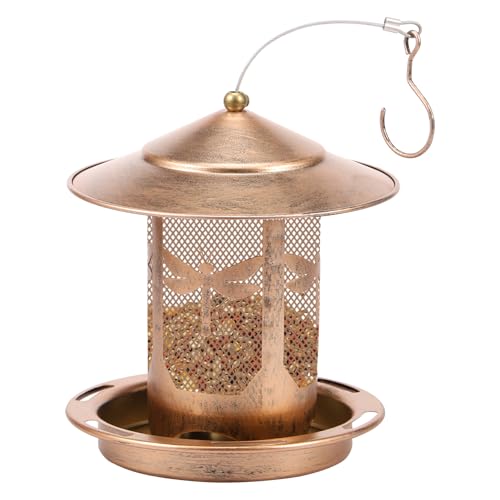 Eichhörnchen Proof Vogelhahn Metall im Freien Vogelfutterhäuscher mit Entwässerungsloch Einfach nachfüllen für Gartenbalkon Draußen Eichhörnchen Proof Vogelhahn Metall im Freien Vogelfutterhäuscher mit Entwässerungsloch Einfach nachfüllen für Gartenbalkon Draußen von HuhWafee