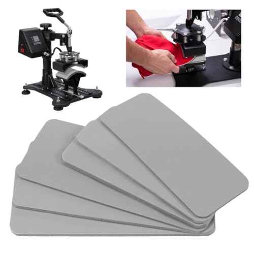 HuhWafee 6 Stück Silikon Wärmepress Matte,Hitzepressmatte,3 Dicken(0.3 0.5 0.6cm) Hitzebeständig Silikon Wärmepress Pad Matte für Heißpressmaschine Doppelseitig Pad zum Bügeln Isoliertransfer Basteln von HuhWafee