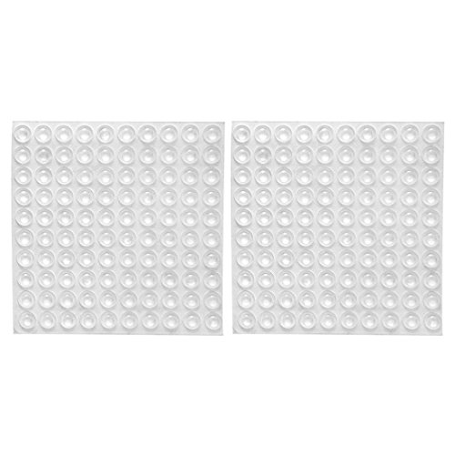 Huhudyy 200X Transparente Gummi Fuesse Selbstklebende Stossfaenger Matten Selbst Stock Stossfaenger Schall Daemmung Tuer Kabinett Puffer Matten, 8 X 2,5 Mm von Huhudyy