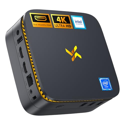 Huidun H30 Mini PC Intel Twin Lake N150 (Beats N100, bis zu 3,60 GHz), 16GB RAM 512GB M.2 SSD Mini Desktop Computer Windows 11 Pro, 4K Dual HDMI, Dual Bande WiFi, Gigabit Ethernet, für Zuhause/Büro von Huidun
