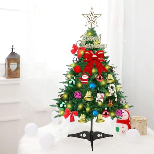 Mini Weihnachtsbaum, Künstlicher Weihnachtsbaum mit Ornamenten, Mini Tannenbaum für Tisch, Weihnachts Baum klein, Christbaum,Weihnachtsdeko, Tannenbaum für Schreibtisch Tisch Büro Dekoration, 60cm von Huifengjie