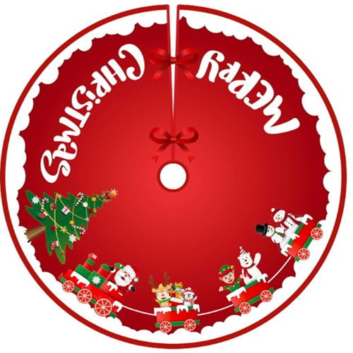 Weihnachtsbaumdecke Rund 120cm/47zoll Weihnachtsbaum Decke Rock Baumdecke Weihnachtsbaum Unterlage Christbaumdecke Rund Tannenbaum Decke, Weihnachtsbaum Teppich Rund Weihnachtsbaumrock(02) von Huifengjie