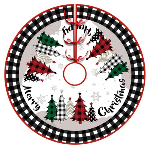 Weihnachtsbaumdecke Rund 120cm/47zoll Weihnachtsbaum Decke Rock Baumdecke Weihnachtsbaum Unterlage Christbaumdecke Rund Tannenbaum Decke, Weihnachtsbaum Teppich Rund Weihnachtsbaumrock(06) von Huifengjie