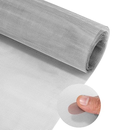 Filter Screen Sheets,304 Edelstahl Drahtgewebe,30x200cm Insektengitter Metall,Feinmaschig Edelstahl,Fenstergitter,Insektenschutz Drahtgitter für Türen Verhindert Mäuse Insekten und Schlangen von Huifoo
