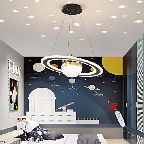 Kinderzimmer Hängelampe LED Dimmbar Hochwertige Kinderzimmerlampe Rund Design Modern Hängeleuchte Mädchen Jungen Schlafzimmer Dekorative Lampe Kinder Pendellampe von Huilefu