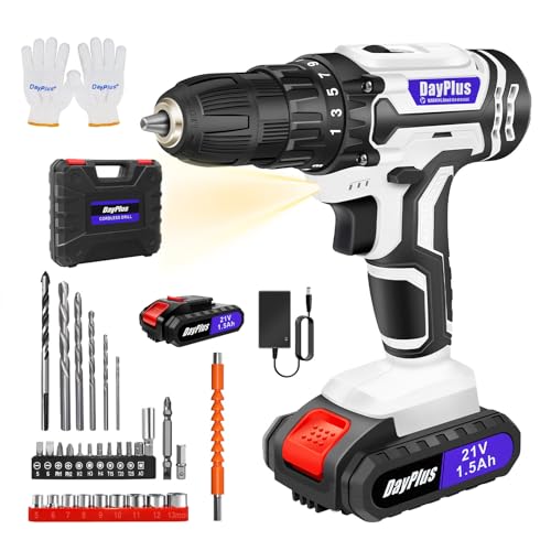 21V Akkuschrauber,Akku-bohrschrauber mit 2x1500mAh Akku,45 Nm akku bohrmaschine,Drehmoment 25+1 Stufen,2 Geschwindigkeitsstufen variabel, LED-Licht,29tlg Zubehör, geeignet für DIY-Projekte Zubehörset 21V Akkuschrauber,Akku-bohrschrauber mit 2x1500mAh Akku,45 Nm akku bohrmaschine,Drehmoment 25+1 Stufen,2 Geschwindigkeitsstufen variabel, LED-Licht,29tlg Zubehör, geeignet für DIY-Projekte Zubehörset von Huini