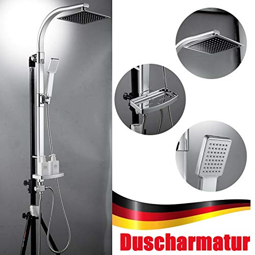 Duschset Duscharmatur Duschsystem mit Regendusche und Duschkopf Handbrause für Badezimmer Kupfer Dusche Einfache Installation von Huini