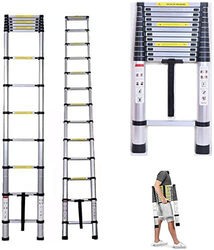 Mehrzweckleiter 5m Teleskopleiter Alu-Klappleiter Rutschfester Ausziehbare Robust Stehleiter 150 kg/330 Pfund Belastbarkeit von Huini